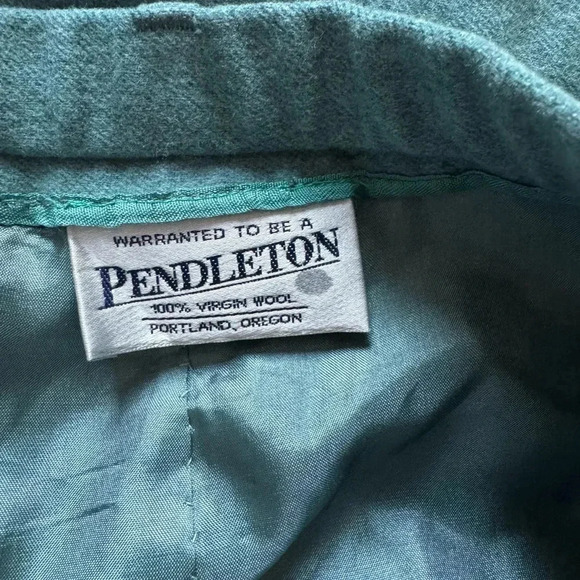 Women's Pendleton Wool Teal Work Trousers Business Casual Pants Size Small - Picture 3 of 4